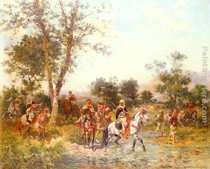 Georges Washington Cavaliers Arabes A L'Abreuvoir